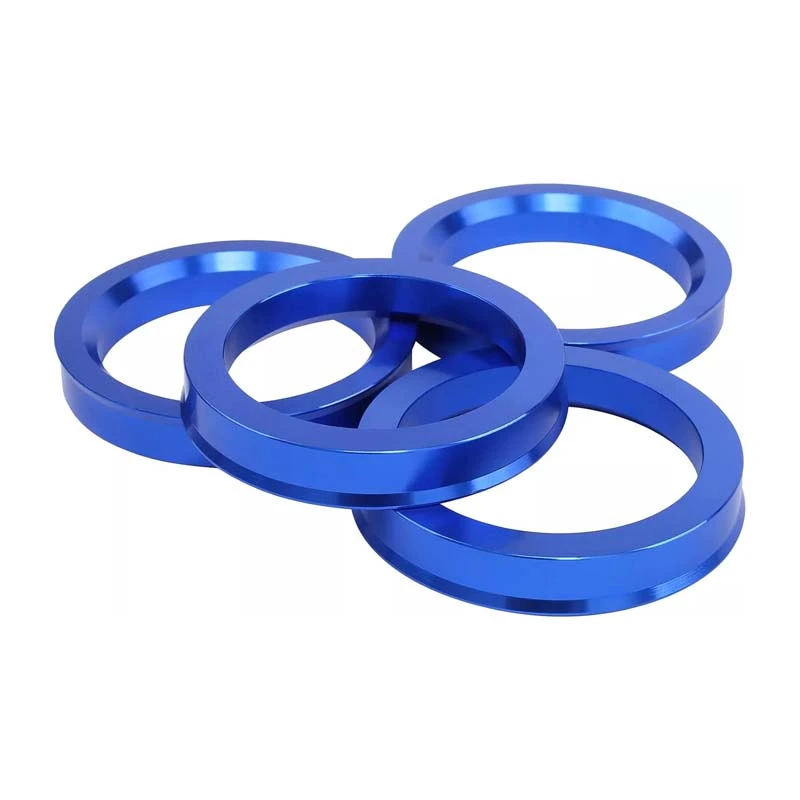 Blauwe aluminium naafcentrische ring