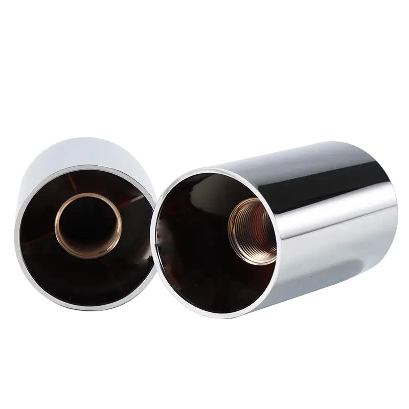 Flat Top Cylinder Screw-on Chrome ABS Nut Cover